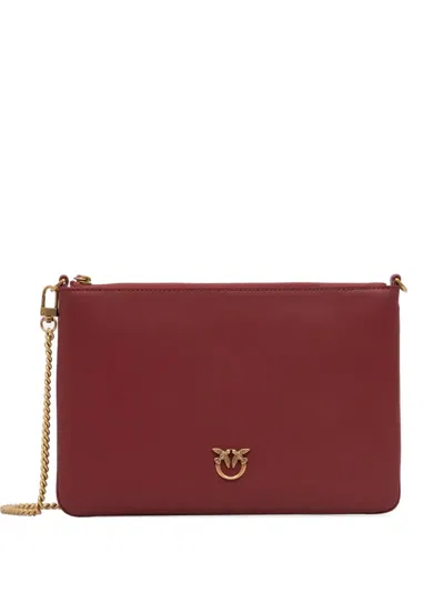 Pinko Leather Cross Body Bag In Red