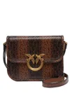 Pinko Reptile Print Love Bag Square Shoulder Bag