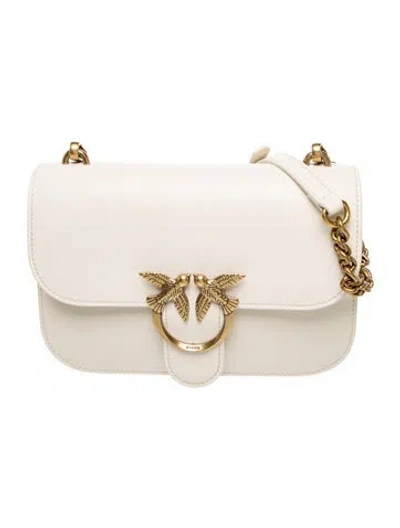 Pre-owned Pinko Leather Crossbody Bag In Neutral
