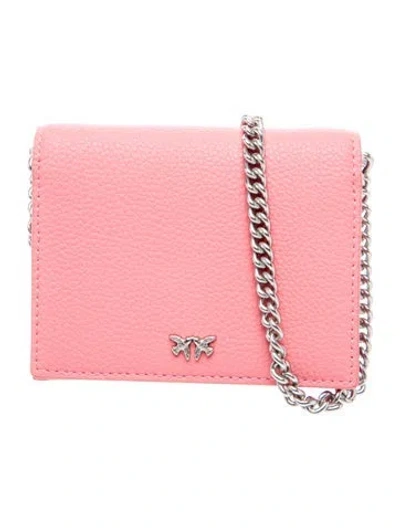 Pre-owned Pinko Leather Crossbody Bag In Pink