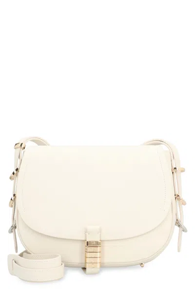 Pinko Leather Crossbody Bag In White