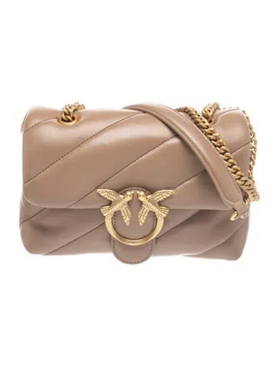 Pre-owned Pinko Leather Evening Bag In Neutrals