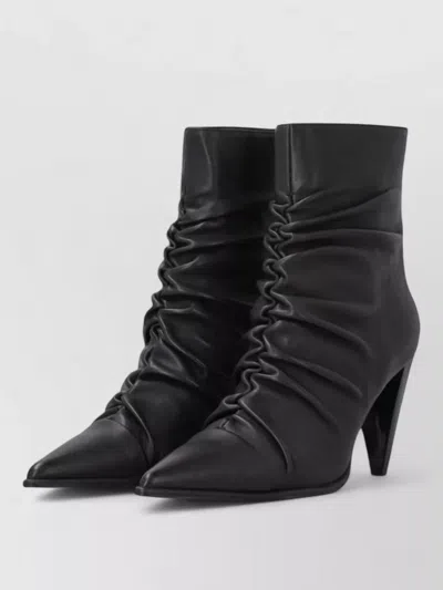 PINKO LEATHER LACE UP BOOTS