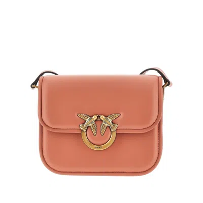 PINKO LEATHER 'LOVE BOX' MINI SHOULDER BAG