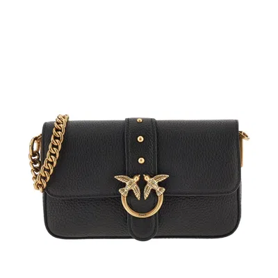 PINKO LEATHER 'LOVE ONE SLOUCHY BABY' BAG
