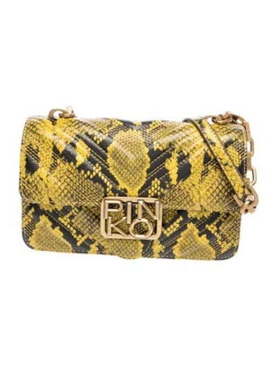 Pre-owned Pinko Leather Minaudière In Green