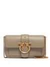 Pinko Leather Mini Bag In Neutral