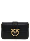 Pinko Leather Mini Love Shoulder Bag In Black