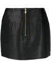 Pinko Leather Mini Skirt In Schwarz