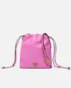 Pinko Leather Mini Slouchy Bag With Love Birds Logo