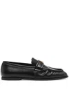 Pinko Leather Moccasins For Comfort In Black