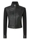 Pinko Long-sleeved Motorcycle Jacket In Black