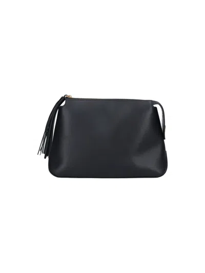 Pinko Leather Pouch In Black
