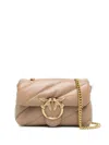 PINKO PINKO LEATHER QUILTED LOVE PUFF MINI CROSSBODY BAG