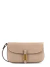 Pinko Medium Saddle Flat Shoulder Bag In Brown