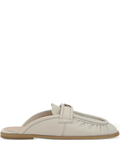 Pinko Leather Sandals In Neutrals