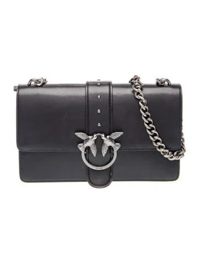 Pre-owned Pinko Leather Shoulder Bag In Blue