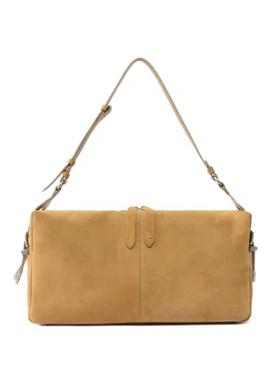 Pinko Leather Shoulder Bag In Brown
