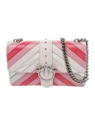 Pre-owned Pinko Leather Shoulder Bag In Pink