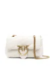 Shop Pinko Leather Shoulder Bag In White