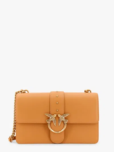 Pinko Leather Shoulder Bag With Love Birds Buckle