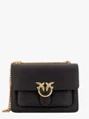 Pinko Leather Shoulder Bag With Metal Love Birds Buckle