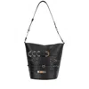 Pinko Leather Shoulder Bag With Straps In Black