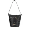 Pinko Leather Shoulder Bag With Straps In Black
