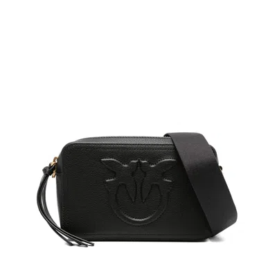 Pinko Leather Shoulder Bags In Black