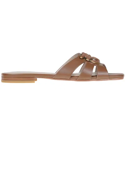 Pinko Flat Shoes Brown In Nude