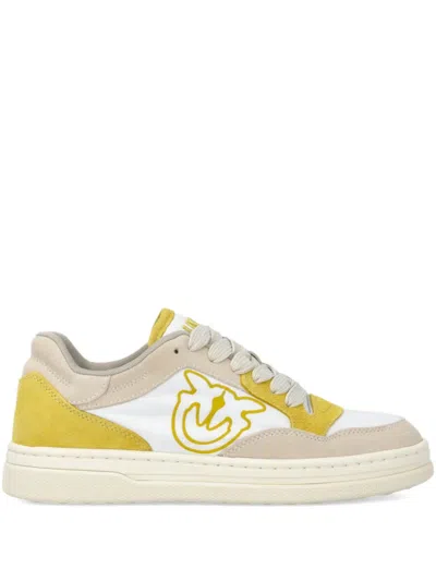 Pinko Leather Sneakers In 白色