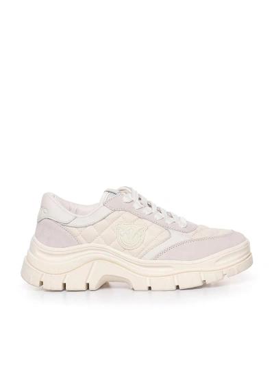 Pinko Leather Sneakers In White