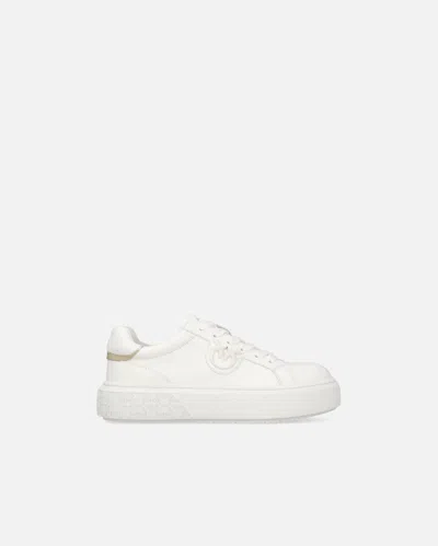 PINKO LEATHER SNEAKERS WITH PLATFORM SOLE