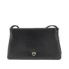 Pinko Black Shoulder Bag With Gold Accents In Black