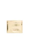 Pinko Leather Wallet In Gold