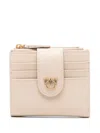 Pinko Leather Wallet In Neutrals