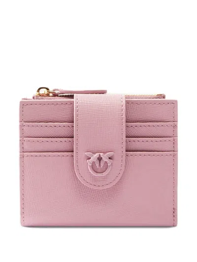 Pinko Leather Wallet In Pink