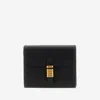 Pinko Saddle Black Wallet With Logo Detail On The Front In Leather Woman In Black