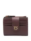 Pinko Leather Zip-around Wallet In Brown
