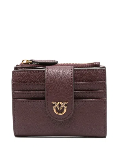 Pinko Leather Zip-around Wallet In Brown