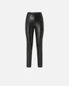 Pinko High-waisted Panel Trousers With Ruched Detailing In Black