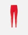 Pinko Stripe-detailing Leggings In Red/white