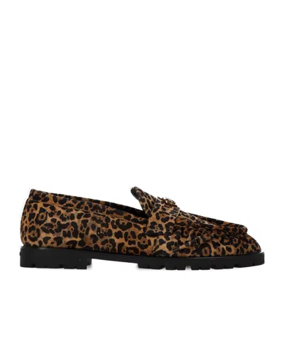 PINKO PINKO LEOPARD FLAT LOAFERS