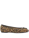 Pinko Leopard-print Ballerina Flats In Animal Print