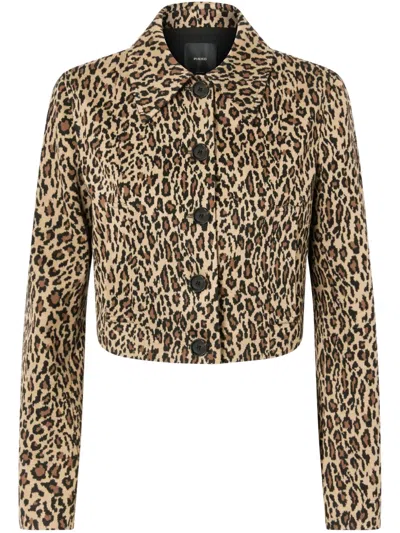 Pinko Jacke Mit Leoparden-print In Brown