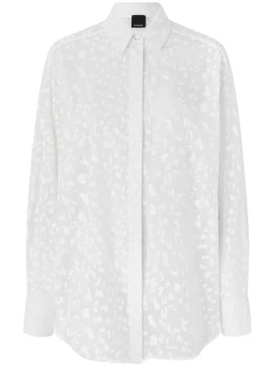 PINKO LEOPARD PRINT LONG SLEEVE SHIRT