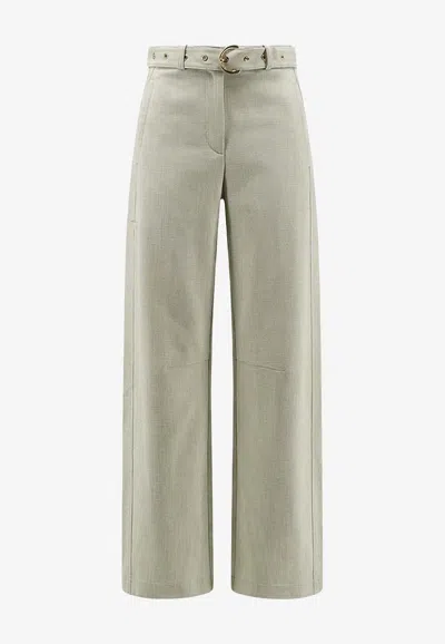 Pinko Lexy Wide-leg Pants In Gray