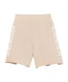 Pinko Beige Bermudas With And Subtle Logo Detail In Nude