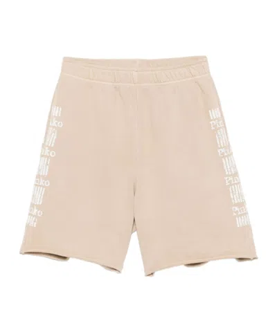 PINKO PINKO LIBREVILLE RAW-CUT HEM TRACK SHORTS