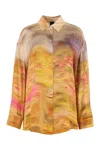 Pinko Life Printed Viscose Shirt In Multicolor